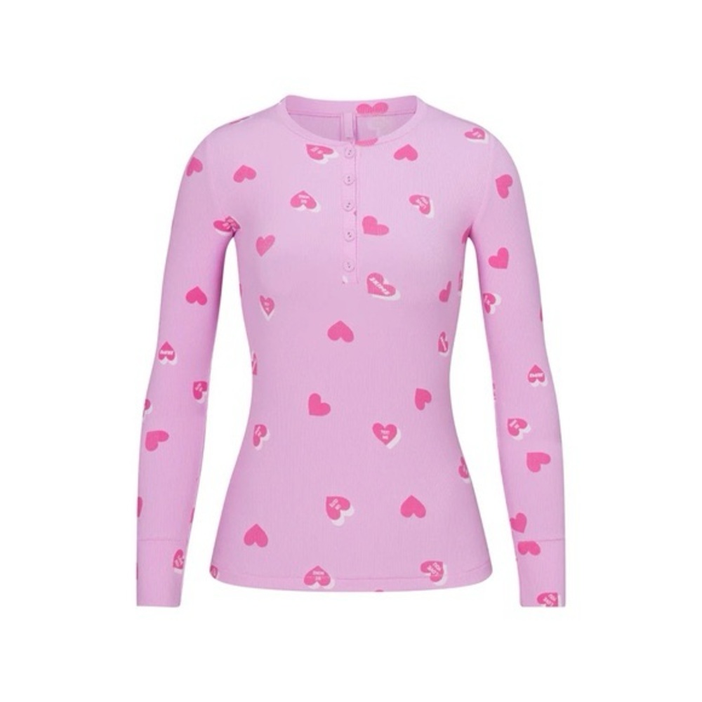 NWT Skims Valentine’s Day Soft Lounge Henley XL